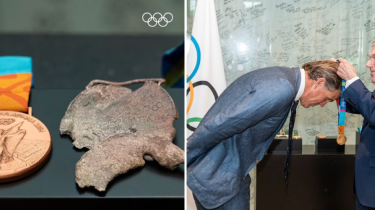 ХОК үйі өртеніп кеткен танымал Олимпиада чемпионына 10 медальдың көшірмесін жасап берді