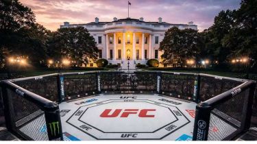 Ақ үй аумағында UFC турниріне арналған арнайы арена салынып жатыр